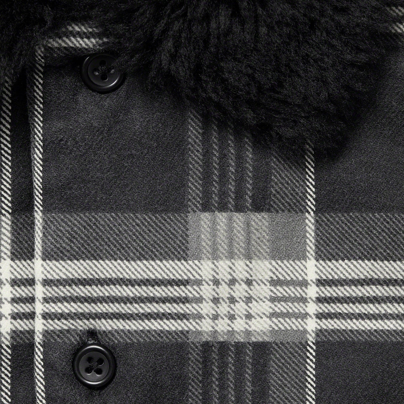 Faux Fur Collar Flannel Shirt view 4
